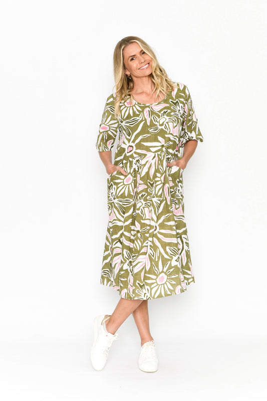Yvonne Round Neck Spot Bubble Dress - Sunfloral 2