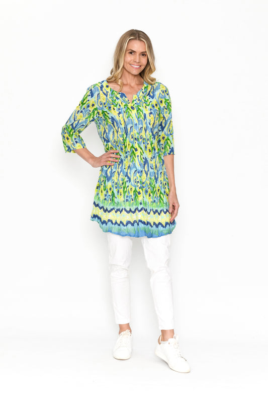 Alison Pleated Tunic - Peacock 1