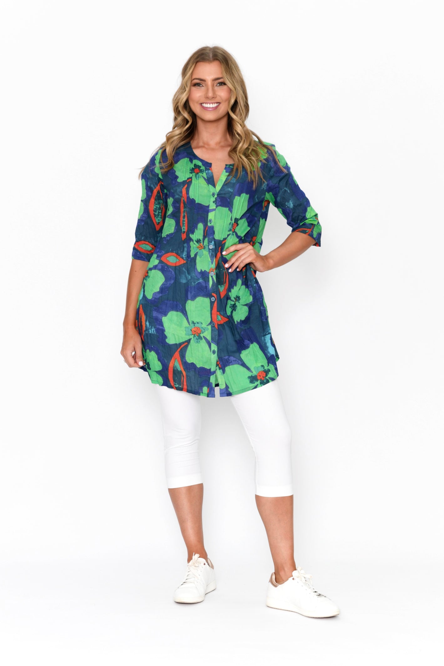 Alison Pleated Tunic - Print 5