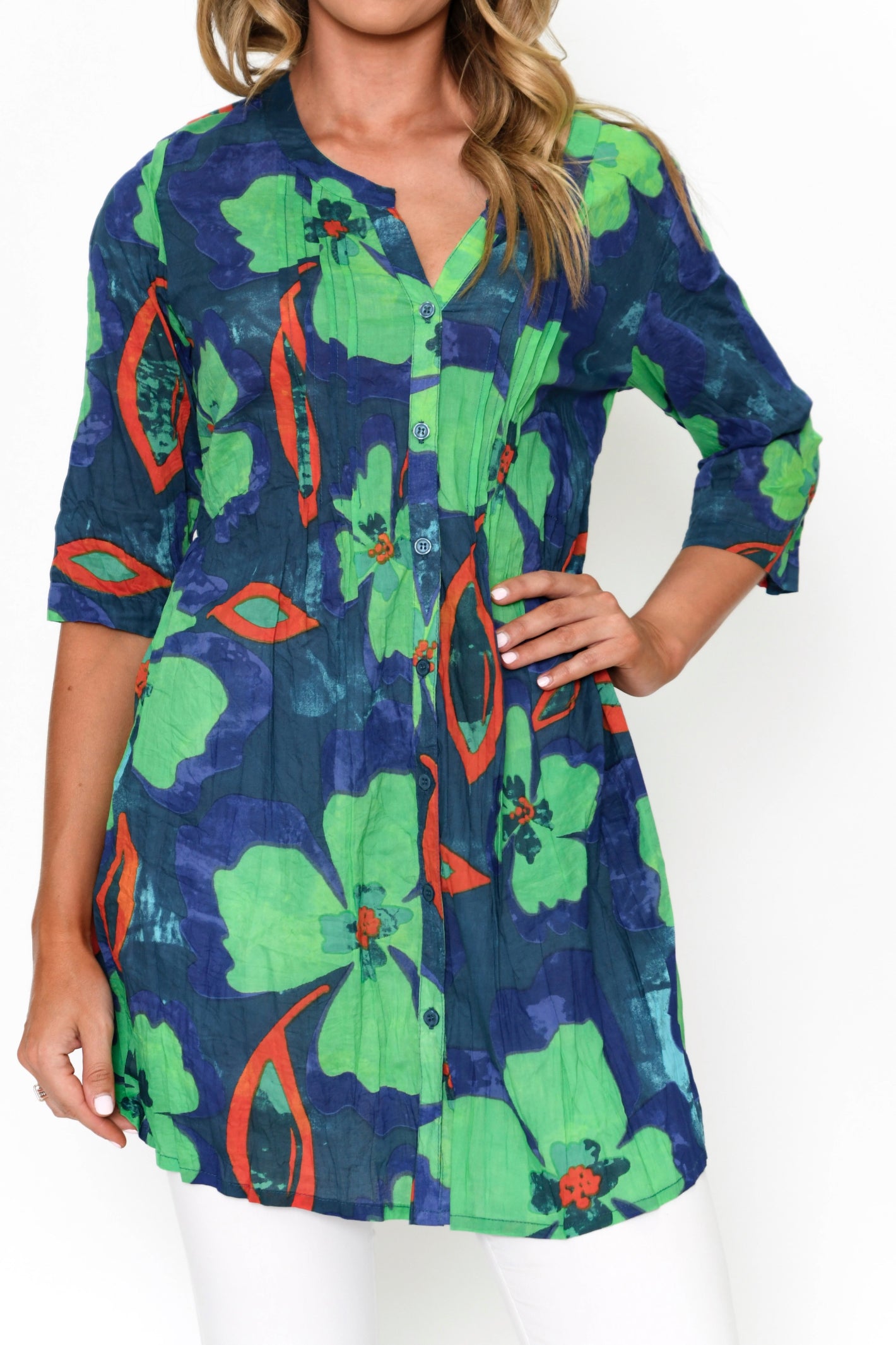 Alison Pleated Tunic - Print 5