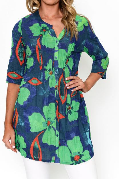 Alison Pleated Tunic - Print 5