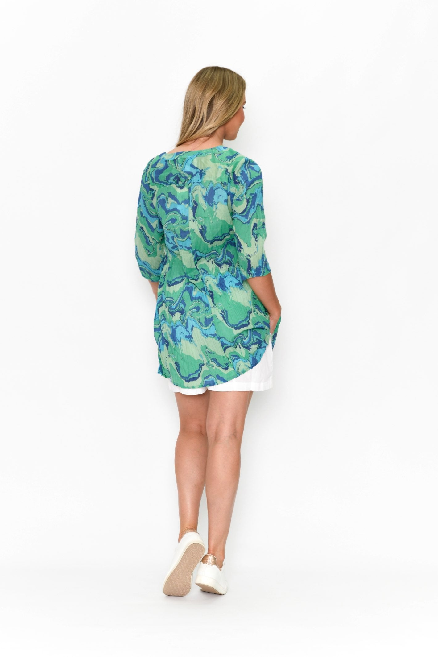 Alison Pleated Tunic - Print 2