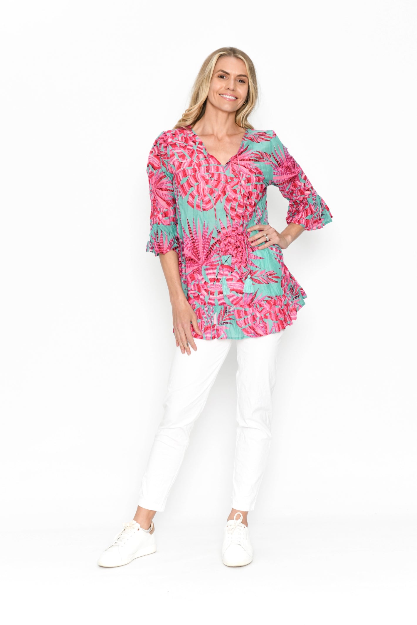 Emma Top - Sketchtrop Teal