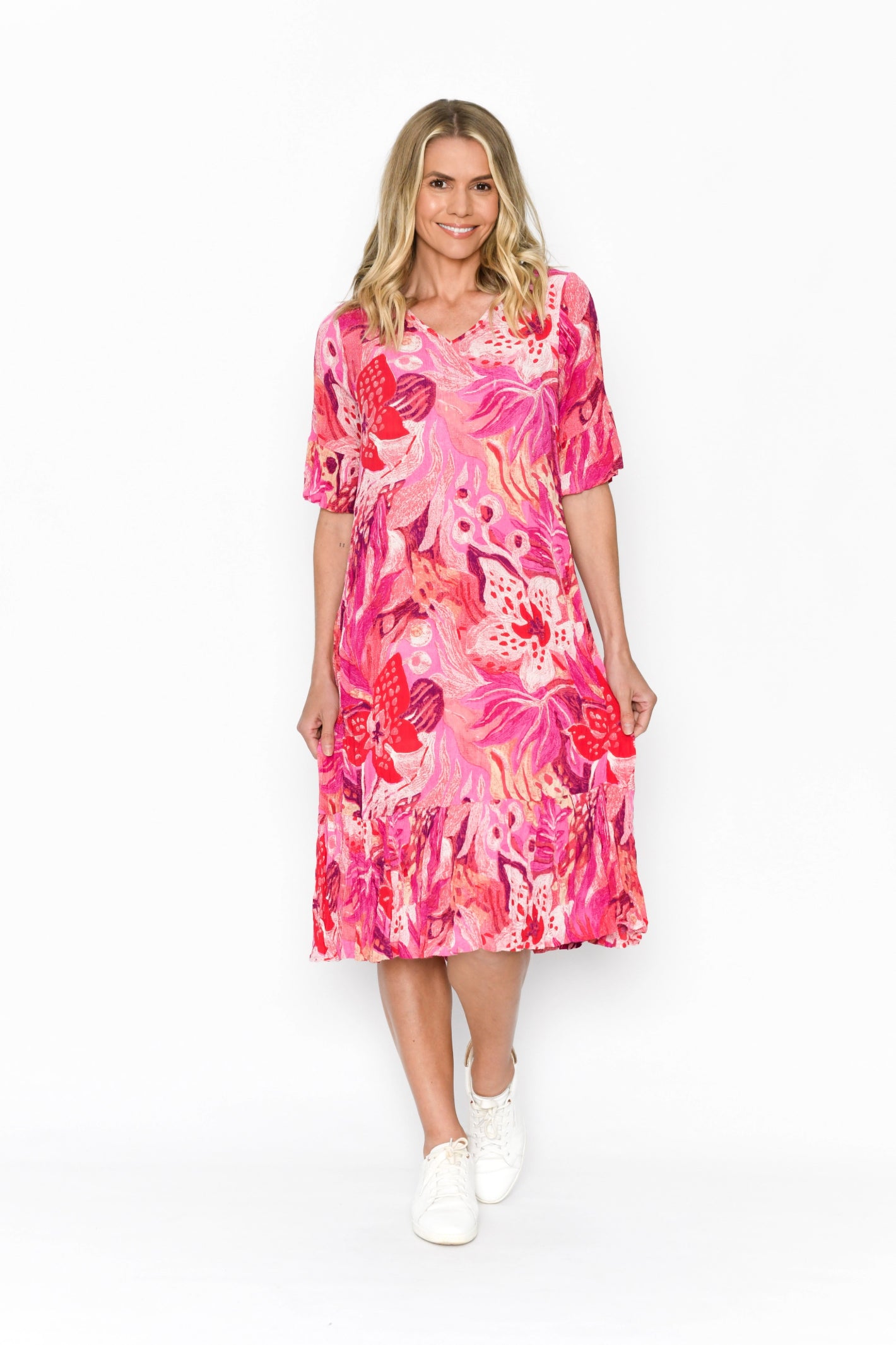 Jessica Sleeved Dress - Ptd Floral 4