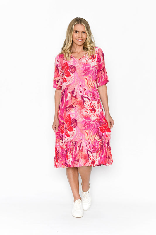 Jessica Sleeved Dress - Ptd Floral 4