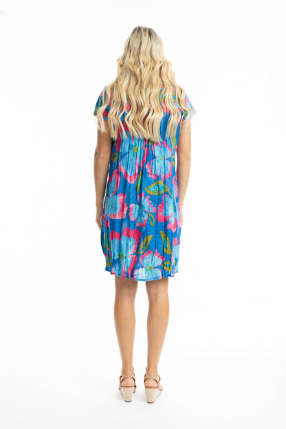 Nicola Cap Sleeve Dress - Print 19