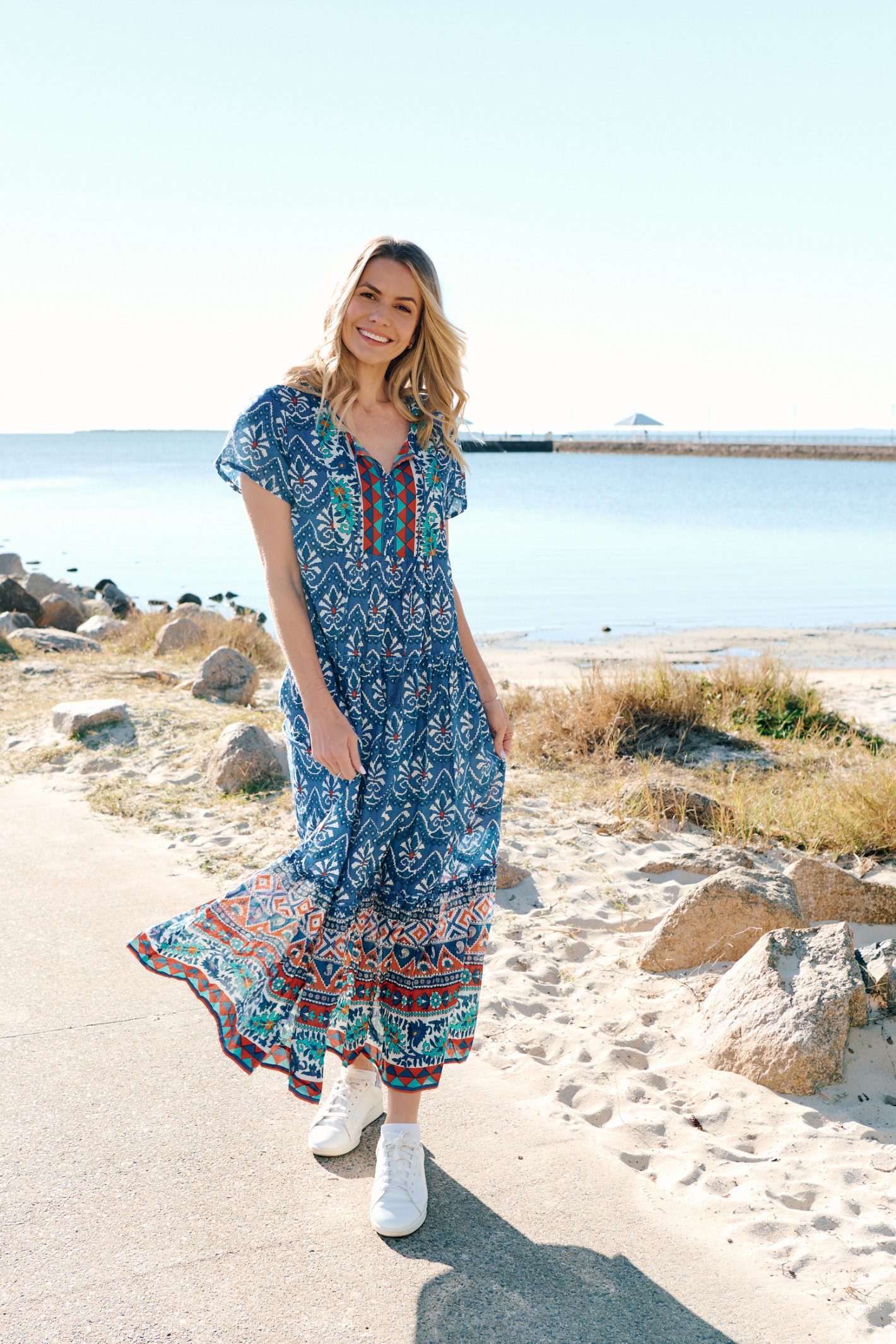 Dress Maxi Dress - Watercolour Sea