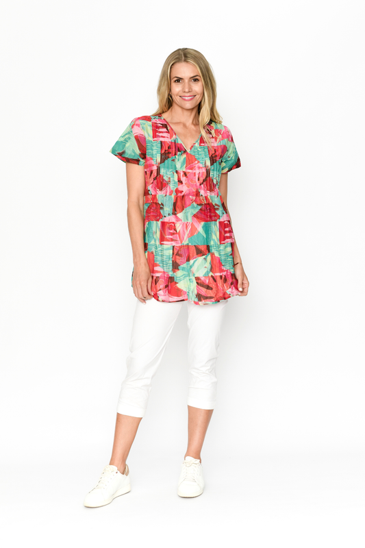 Kayla Cotton Blouse Short Sleeve Blouse - Blocklvs 4