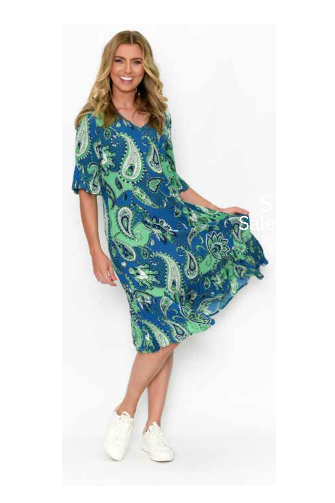 Jessica Sleeved Dress - Print 7