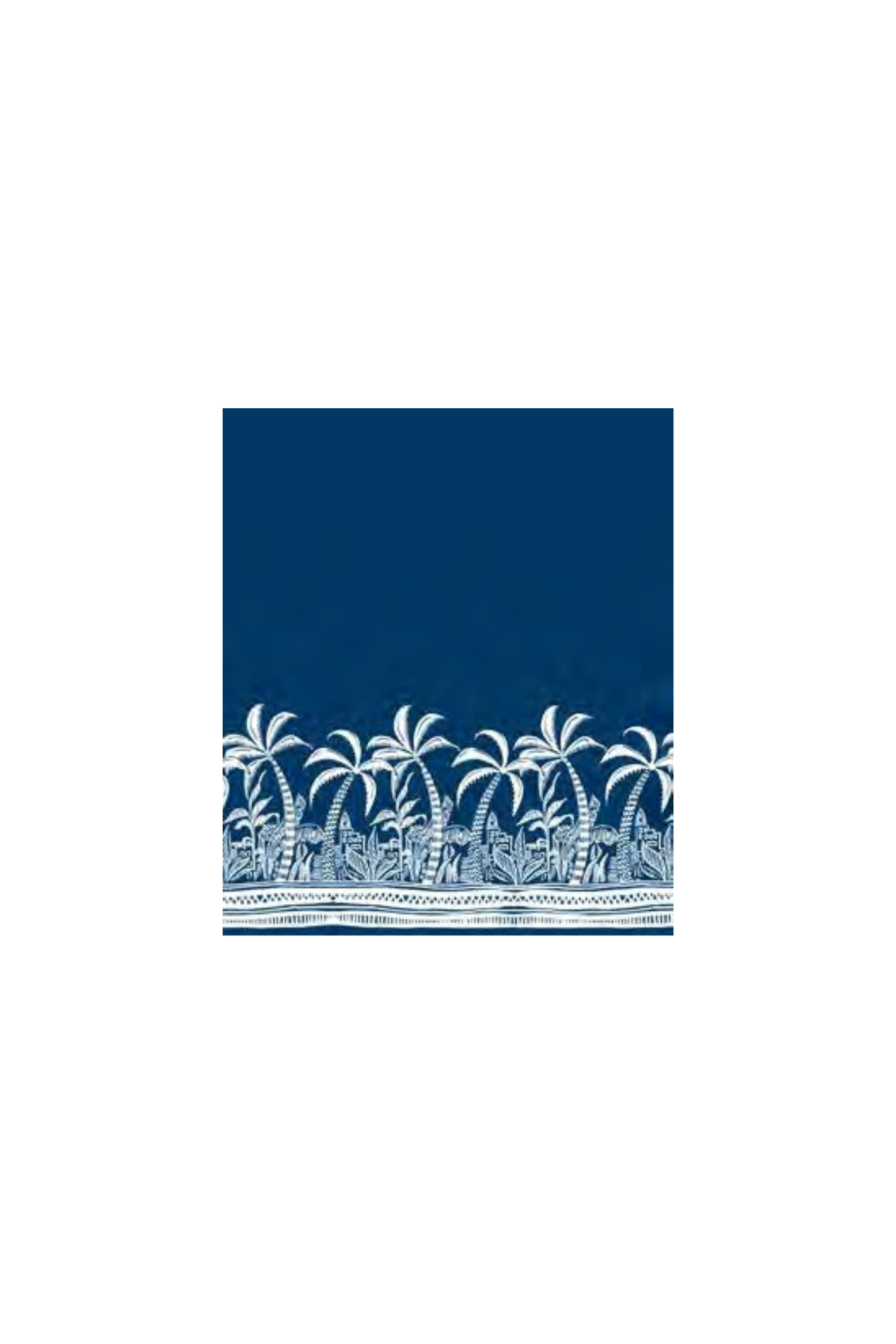 Dress Sleeveless Dress - Mono Border Navy