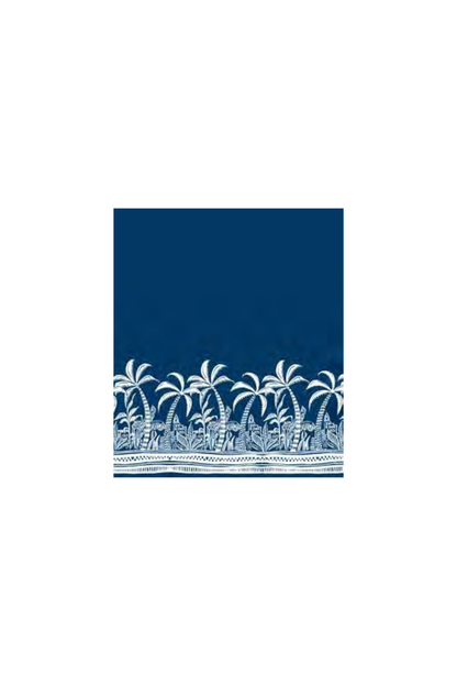Dress Sleeveless Dress - Mono Border Navy