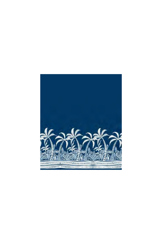 Dress Sleeveless Dress - Mono Border Navy