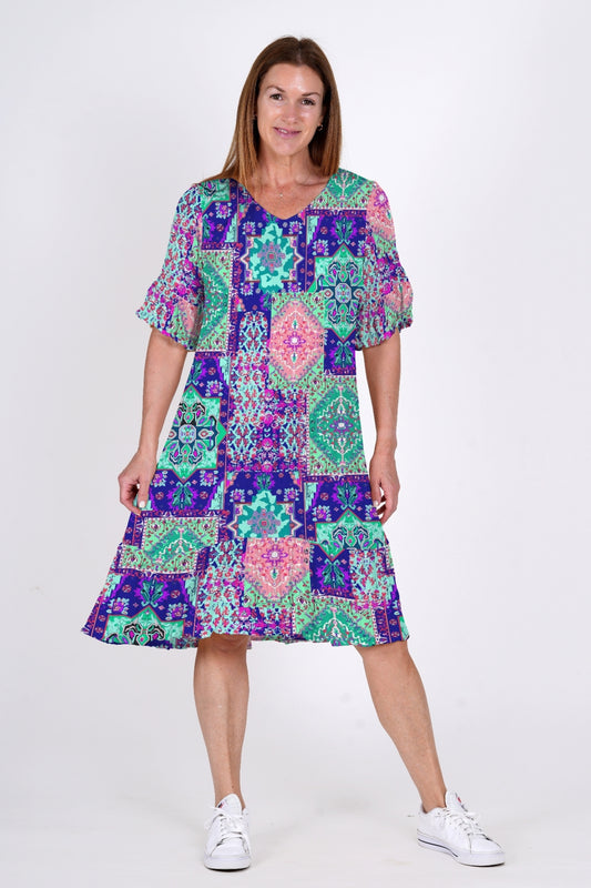 Jessica Dress Sleeved Dress - Persian 3