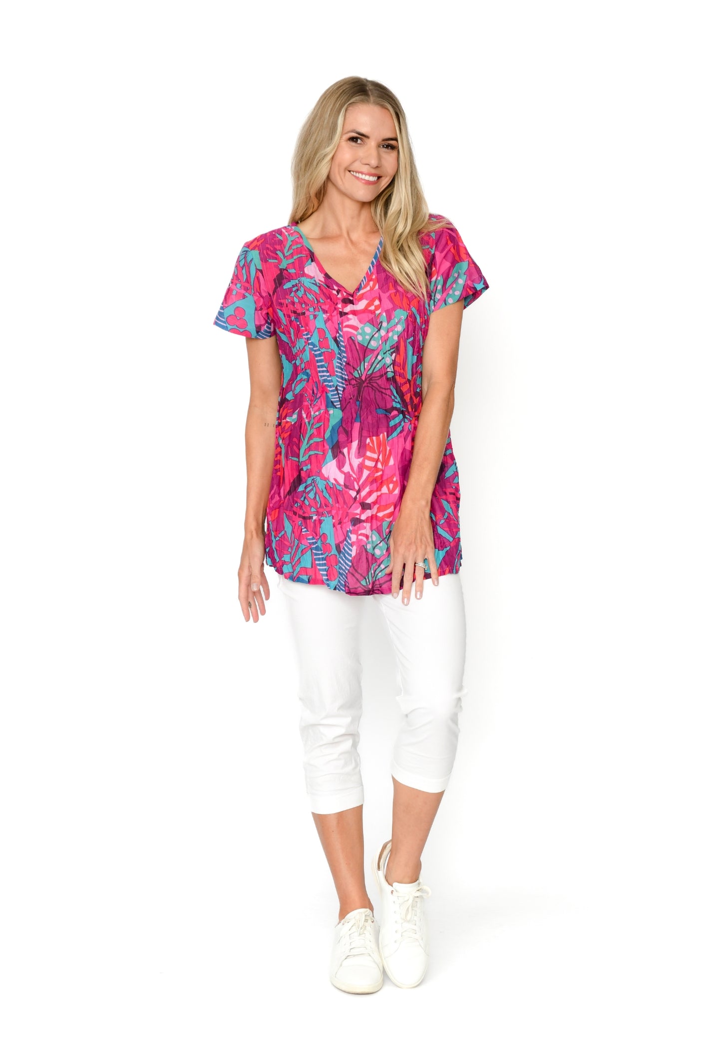 Kayla Cotton Blouse Short Sleeve Blouse - Junglepop 3
