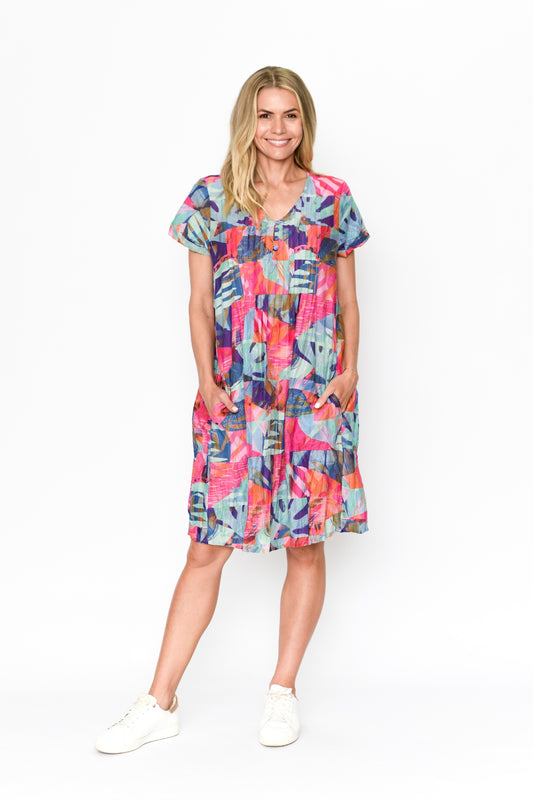 Nicola Dress Cap Sleeve Dress - Blocklvs 2