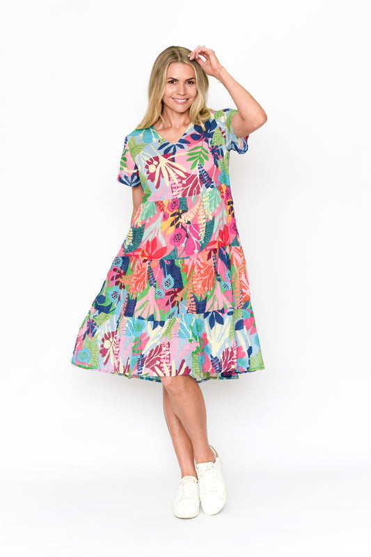 Thalia Tiered Dress Dress - Cutoutfrl Mix