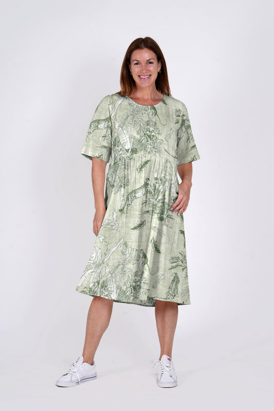 Yvonne Dress Round Neck Dress - Animal 2